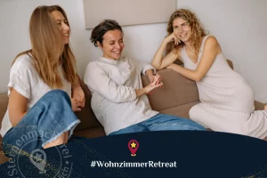 Tiefenentspannung bei dir zuhause. Lade deine Freundinnen ein & ich komme zu euch. Erlebt gemeinsam einen besonderen Abend voller Ruhe, Entspannung und wohltuender Energie. Ganz gemütlich in deinem Wohnzimmer. Das Wohnzimmer-Retreat ist persönlich, nah und besonders intensiv, weil es in einem Raum stattfindet, der bereits Sicherheit schenkt.